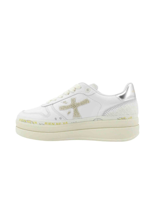 PREMIATA Sneakers Donna Bianco Oro Glitter MICOL-AI26-VAR 7750