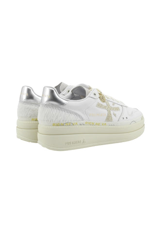 PREMIATA Sneakers Donna Bianco Oro Glitter MICOL-AI26-VAR 7750