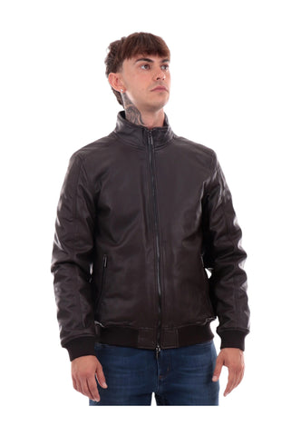 MARKUP Giacca Pelle Uomo Marrone MK24005-AI26-MORO