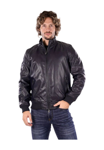 MARKUP Giacca Pelle Uomo Blu MK24005-AI26-BLUE