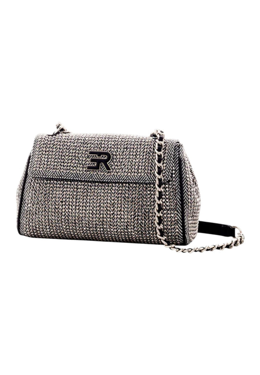 ERMANNO SCERVINO Borsa Tracolla Donna Nero Bianco Strass 12402000-AI26-293