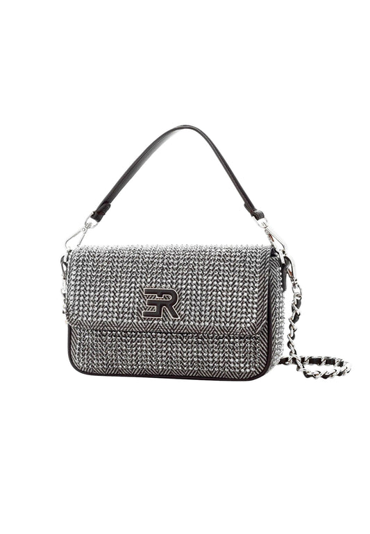ERMANNO SCERVINO Borsa A Mano Donna Nero Bianco Strass 12402001-AI26-293