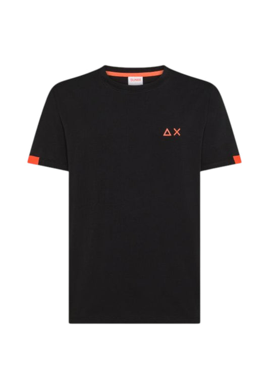 SUN68 T-Shirt Uomo Nero Arancione T45114-AI26-11