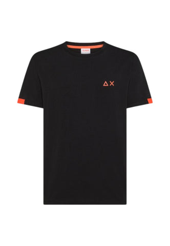 SUN68 T-Shirt Uomo Nero Arancione T45114-AI26-11