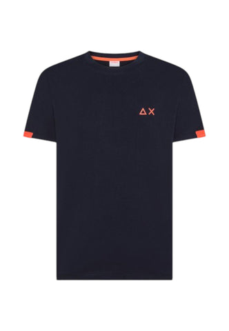 SUN68 T-Shirt Uomo Blu Arancione T45114-AI26-07