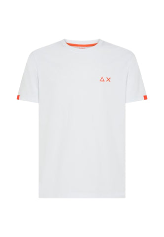 SUN68 T-Shirt Uomo Bianco Arancione T45114-AI26-01