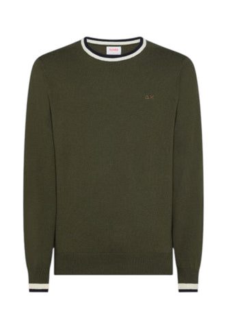 SUN68 Maglione Uomo Verde K45145-AI26-74