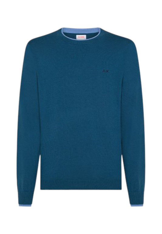 SUN68 Maglione Uomo Azzurro K45141-AI26-80