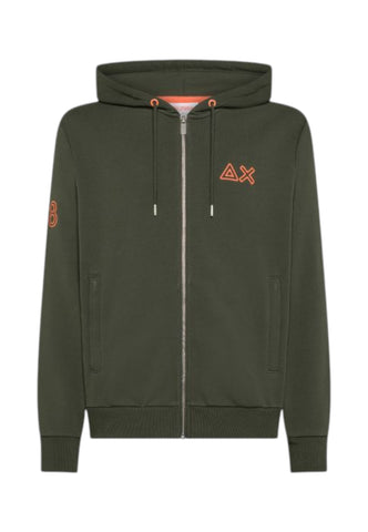SUN68 Felpa Uomo Verde Arancione F45131-AI26-74