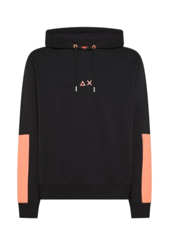 SUN68 Felpa Uomo Nero Arancione F45133-AI26-11