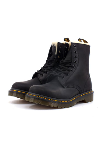 DR. MARTENS 1460 Serena Burnished Wyoming Anfibi Donna Nero 21797001-AI26