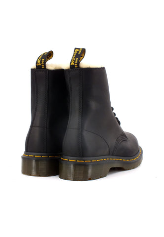DR. MARTENS 1460 Serena Burnished Wyoming Anfibi Donna Nero 21797001-AI26