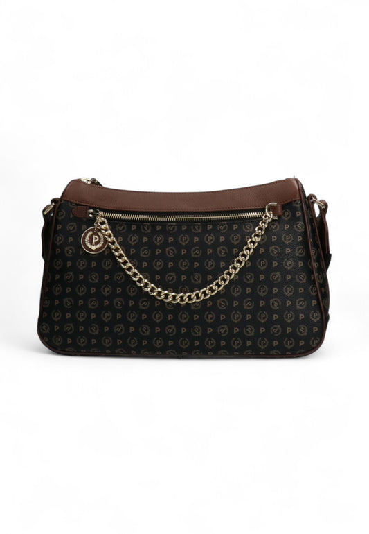 POLLINI Borsa Tracolla Nero Marrone TE8526PP0IQ1100D-AI26
