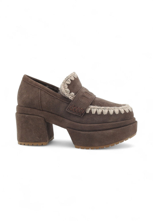 MOU Platform Loafer Mocassini Tacco Donna Marrone MU.FW701001A-AI26-BRPEP