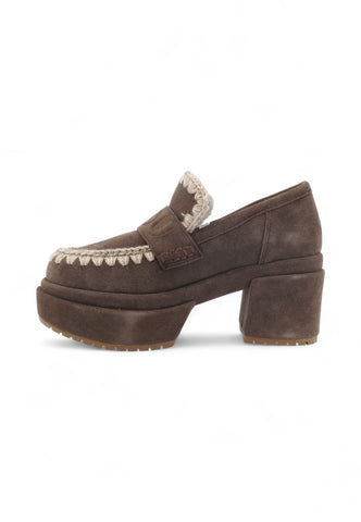 MOU Platform Loafer Mocassini Tacco Donna Marrone MU.FW701001A-AI26-BRPEP