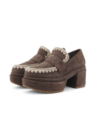 MOU Platform Loafer Mocassini Tacco Donna Marrone MU.FW701001A-AI26-BRPEP
