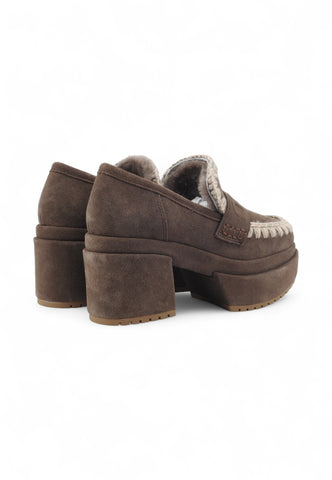 MOU Platform Loafer Mocassini Tacco Donna Marrone MU.FW701001A-AI26-BRPEP