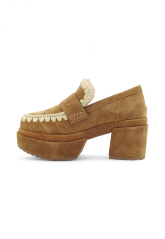 MOU Platform Loafer Mocassini Tacco Donna Marrone MU.FW701001A-AI26-COG
