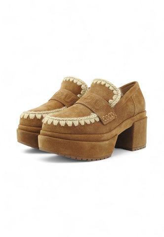 MOU Platform Loafer Mocassini Tacco Donna Marrone MU.FW701001A-AI26-COG