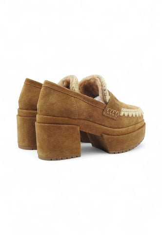 MOU Platform Loafer Mocassini Tacco Donna Marrone MU.FW701001A-AI26-COG