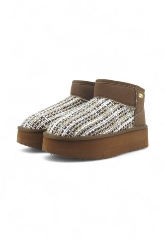LIU JO Stivaletti Donna Marrone Bianco SF5105TX509S3830-AI26