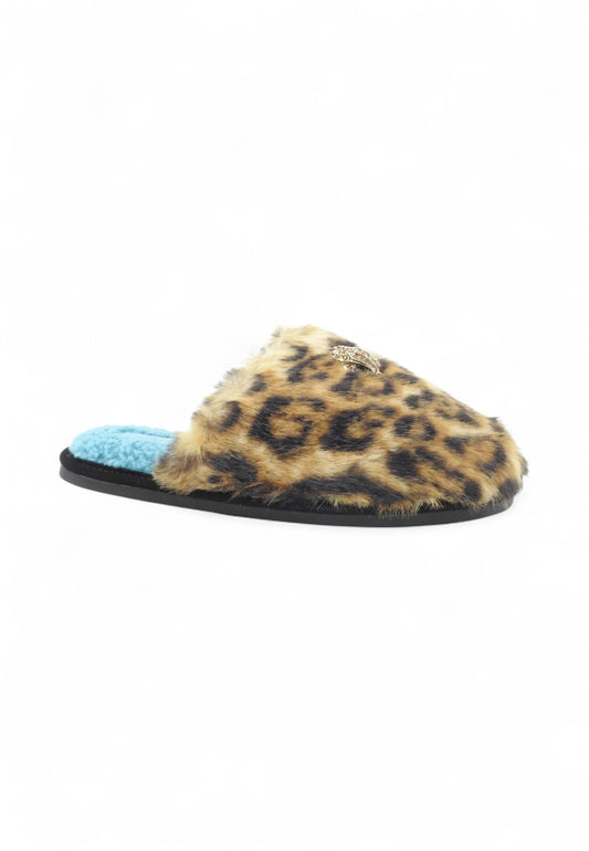 KURT GEIGER Ciabatte Donna Animalier Beige Azzurre 1955339999-AI26