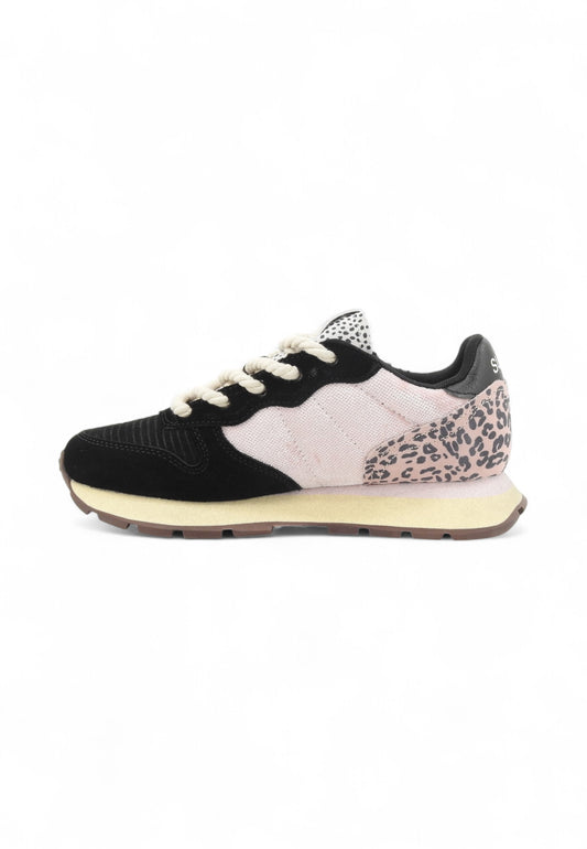 SUN68 Sneakers Donna Nero Rosa Animalier Z45208-AI26-11
