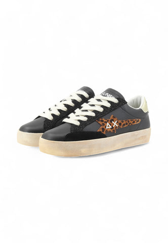 SUN68 Sneakers Donna Nero Marrone Glitter Z45232-AI26-1143