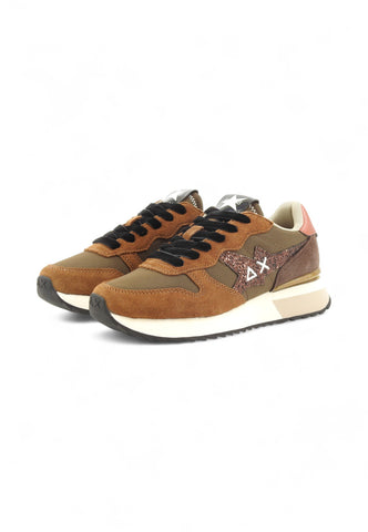 SUN68 Sneakers Donna Marrone Rosa Glitter Z45217-AI26-08