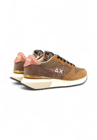 SUN68 Sneakers Donna Marrone Rosa Glitter Z45217-AI26-08