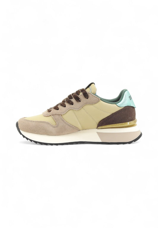 SUN68 Sneakers Donna Beige Verde Glitter Z45217-AI26-77