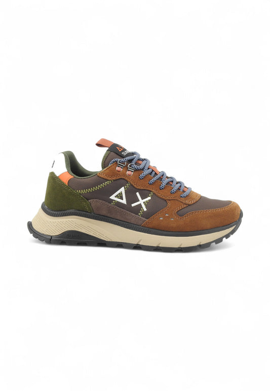 SUN68 Sneakers Uomo Marrone Verde Z45130-AI26-08