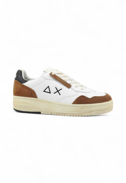SUN68 Sneakers Uomo Bianco Marrone Nero Z45148-AI26-93