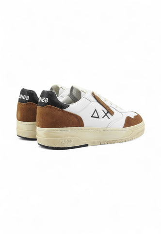 SUN68 Sneakers Uomo Bianco Marrone Nero Z45148-AI26-93