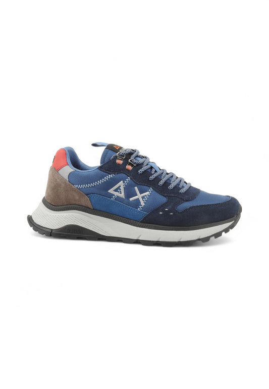 SUN68 Sneakers Uomo Blu Marrone Rosso Z45130-AI26-07
