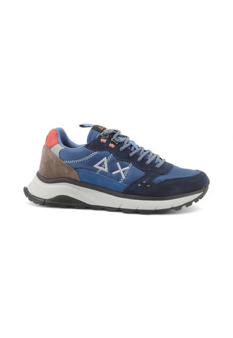 SUN68 Sneakers Uomo Blu Marrone Rosso Z45130-AI26-07
