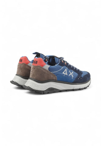SUN68 Sneakers Uomo Blu Marrone Rosso Z45130-AI26-07