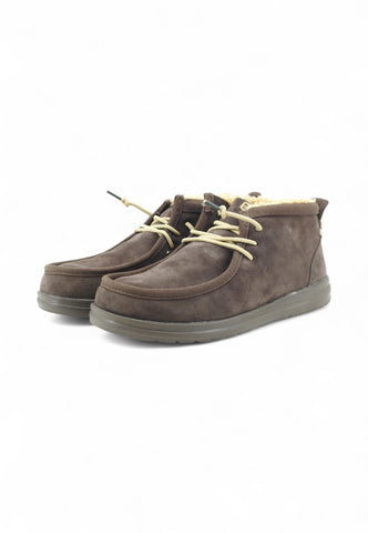 HEY DUDE Wally Mid GripR Warmth Stringate Uomo Marrone HD.42052-AI26-2IV