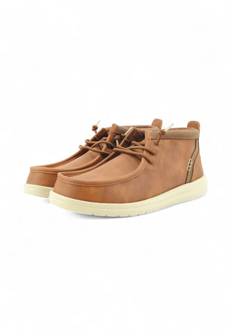 HEY DUDE Wally Mid GripR Classic Stringate Uomo Marrone HD.42051-AI26-2DU