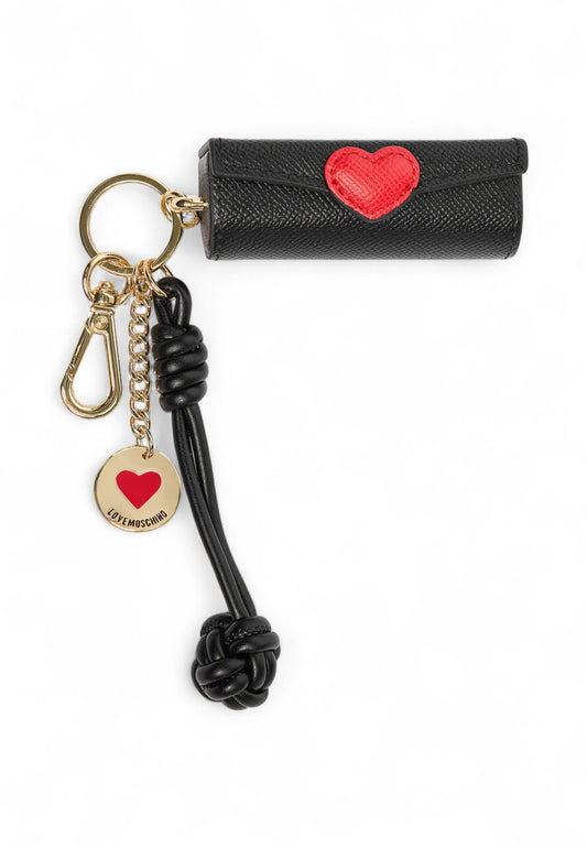 LOVE MOSCHINO Portachiavi Portamonete Donna Nero Rosso JC5400PP0NLR000A-AI26