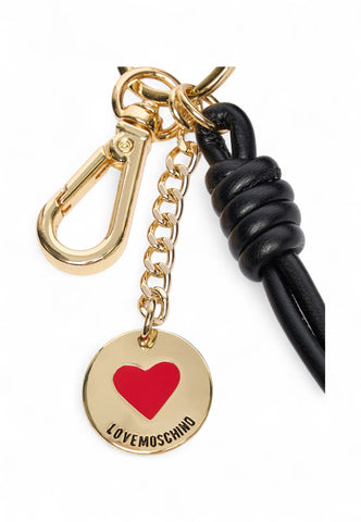 LOVE MOSCHINO Portachiavi Portamonete Donna Nero Rosso JC5400PP0NLR000A-AI26
