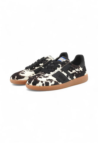 BACK70 Sneakers Donna Nero Bianco Animalier 108005-000118-AI26