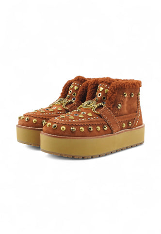 KURT GEIGER Stivaletti Donna Marrone Borchie 4993936029-AI26