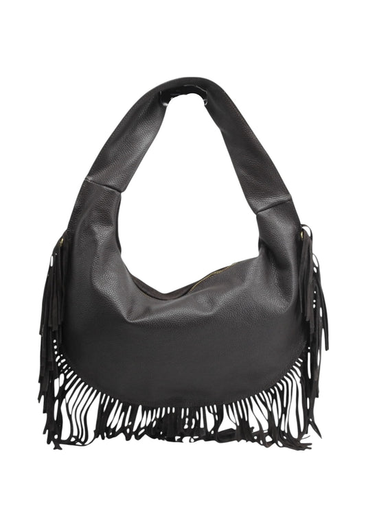 VIA MILANO 21 Aria Borsa A Spalla Donna Marrone Frange ARIATDM-AI26