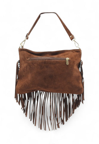 VIA MILANO 21 Borsa A Spalla Donna Marrone Frange ISABELM-AI26