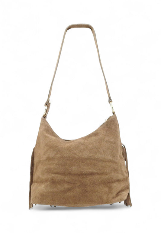VIA MILANO 21 Nina Borsa A Spalla Donna Beige Frange NINAMTO-AI26