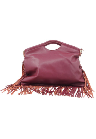 VIA MILANO 21 Serena Borsa A Mano Donna Bordeaux Frange SERENABO-AI26