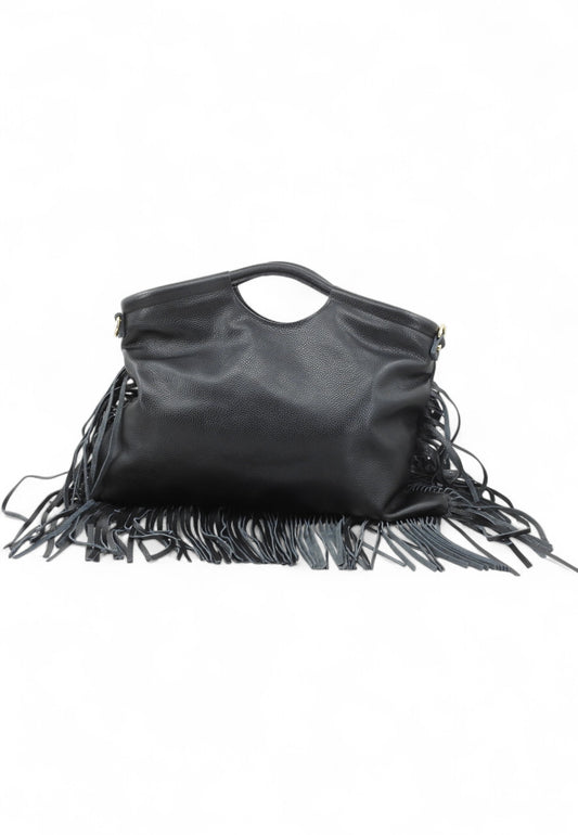 VIA MILANO 21 Serena Borsa A Mano Donna Nero Frange SERENAN-AI26