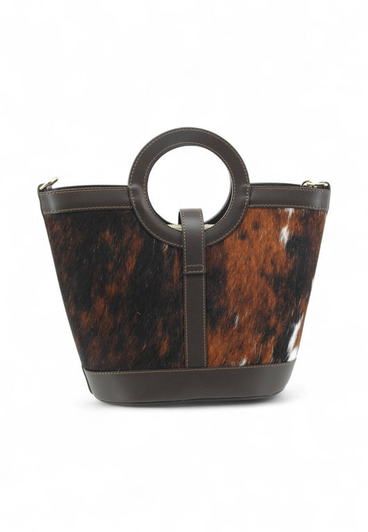 VIA MILANO Mia Borsa A Mano Donna Marrone Bianco Animalier MIAMBI-AI26