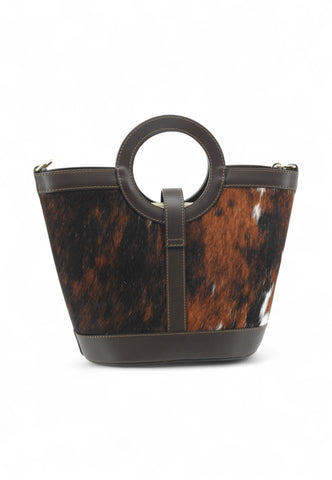 VIA MILANO Mia Borsa A Mano Donna Marrone Bianco Animalier MIAMBI-AI26